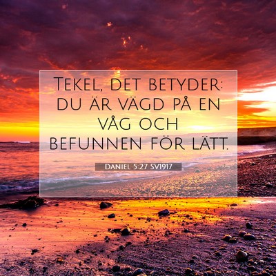 Daniel 5:27 Bibelvers Förklarad
