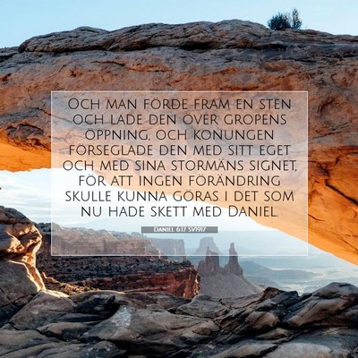 Daniel 6:17 Bibelvers Förklarad