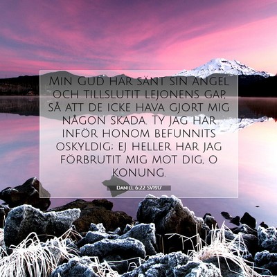 Daniel 6:22 SV1917 Bild av bibelvers