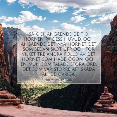 Daniel 7:20 SV1917 Bild av bibelvers