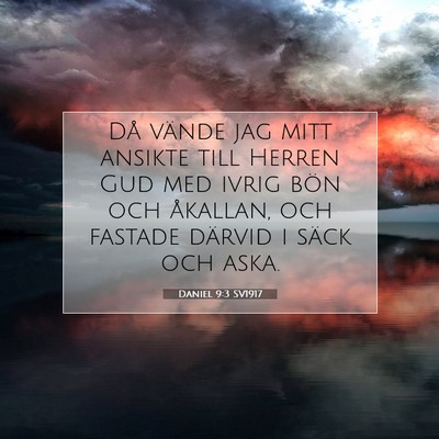 Daniel 9:3 SV1917 Bild av bibelvers