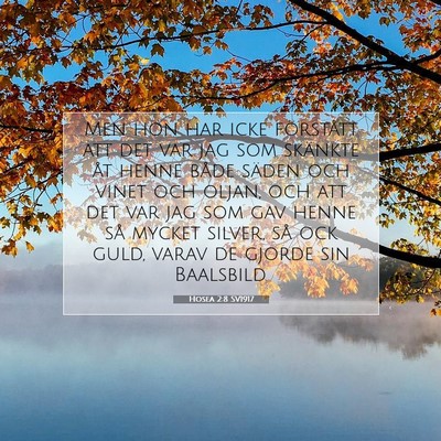Hosea 2:8 SV1917 Bild av bibelvers