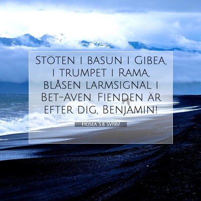 Hosea 5:8 SV1917 Bild av bibelvers