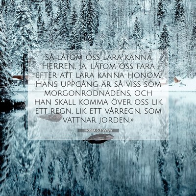 Hosea 6:3 SV1917 Bild av bibelvers