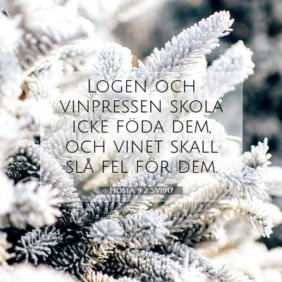 Hosea 9:2 Bibelvers Förklarad