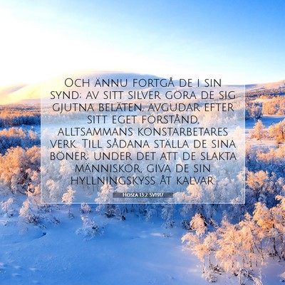 Hosea 13:2 SV1917 Bild av bibelvers