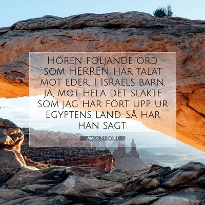 Amos 3:1 SV1917 Bild av bibelvers