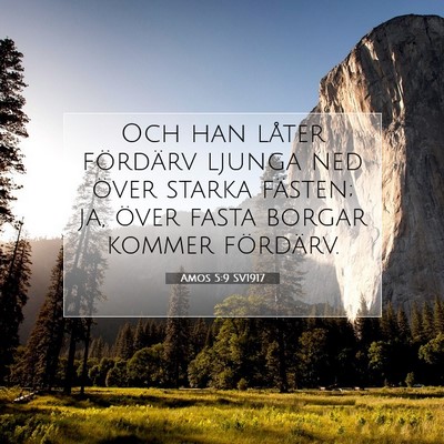 Amos 5:9 SV1917 Bild av bibelvers