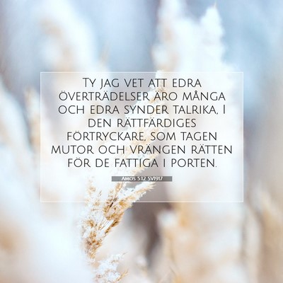 Amos 5:12 SV1917 Bild av bibelvers