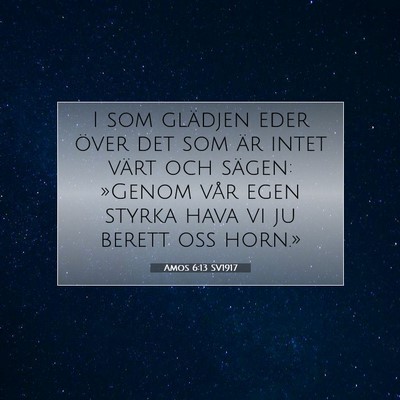 Amos 6:13 SV1917 Bild av bibelvers