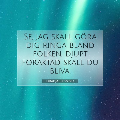 Obadja 1:2 Bibelvers Förklarad