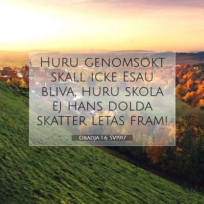 Obadja 1:6 Bibelvers Förklarad