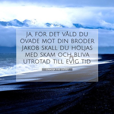 Obadja 1:10 Bibelvers Förklarad