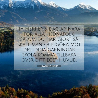 Obadja 1:15 Bibelvers Förklarad