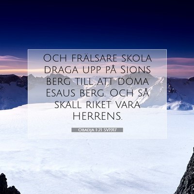 Obadja 1:21 Bibelvers Förklarad