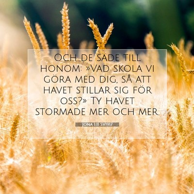 Jona 1:11 SV1917 Bild av bibelvers