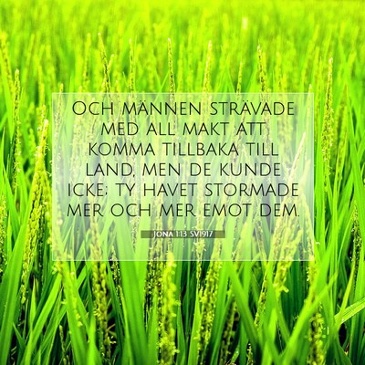 Jona 1:13 SV1917 Bild av bibelvers