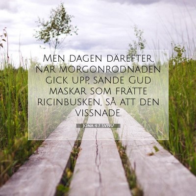 Jona 4:7 SV1917 Bild av bibelvers