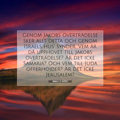 Mika 1:5 Bibelvers Förklarad