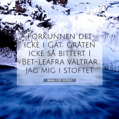 Mika 1:10 Bibelvers Förklarad