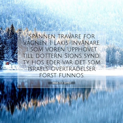 Mika 1:13 Bibelvers Förklarad