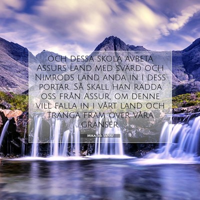 Mika 5:6 SV1917 Bild av bibelvers