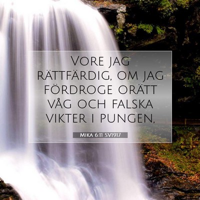 Mika 6:11 Bibelvers Förklarad