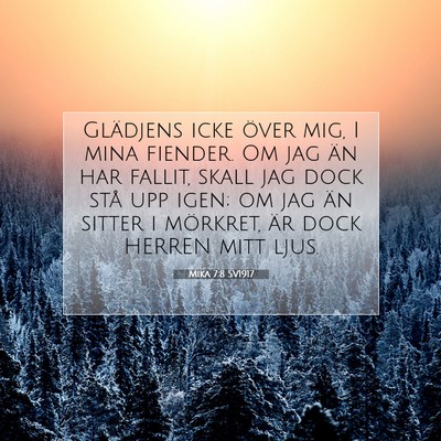 Mika 7:8 SV1917 Bild av bibelvers
