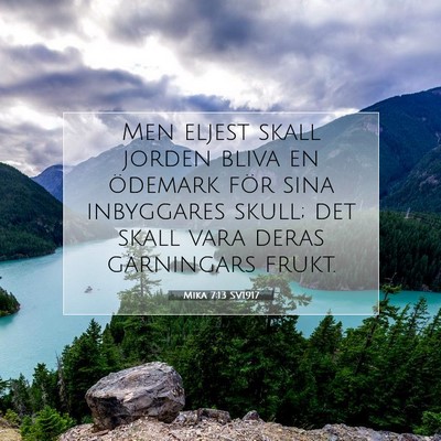 Mika 7:13 SV1917 Bild av bibelvers