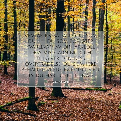 Mika 7:18 SV1917 Bild av bibelvers