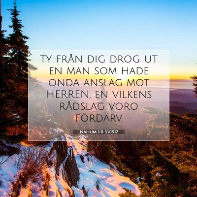 Nahum 1:11 Bibelvers Förklarad