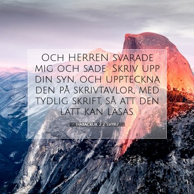 Habackuk 2:2 SV1917 Bild av bibelvers