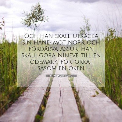 Sefanja 2:13 SV1917 Bild av bibelvers
