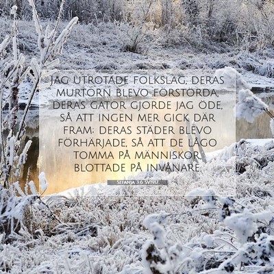 Sefanja 3:6 SV1917 Bild av bibelvers
