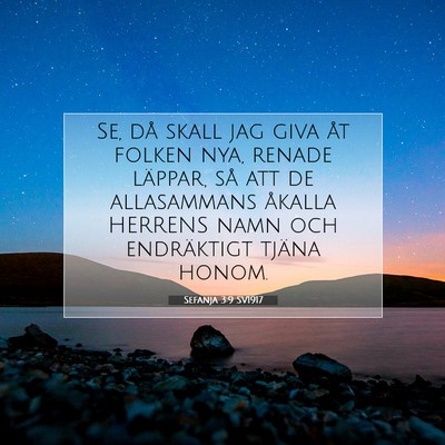 Sefanja 3:9 SV1917 Bild av bibelvers