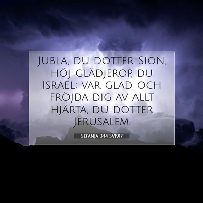 Sefanja 3:14 SV1917 Bild av bibelvers
