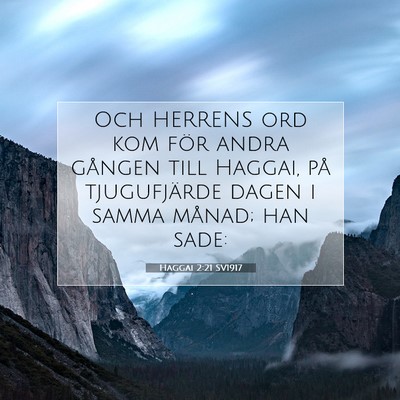 Haggai 2:21 SV1917 Bild av bibelvers