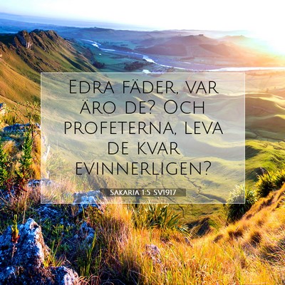 Sakaria 1:5 Bibelvers Förklarad