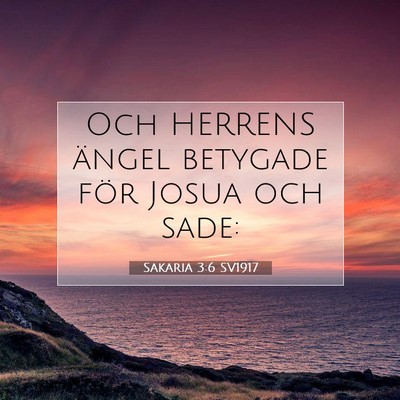 Sakaria 3:6 SV1917 Bild av bibelvers