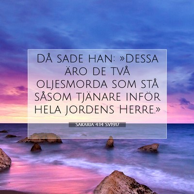Sakaria 4:14 SV1917 Bild av bibelvers