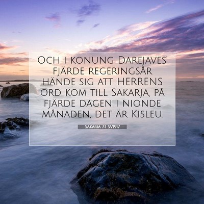 Sakaria 7:1 SV1917 Bild av bibelvers