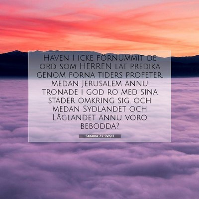 Sakaria 7:7 Bibelvers Förklarad
