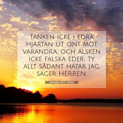 Sakaria 8:17 SV1917 Bild av bibelvers