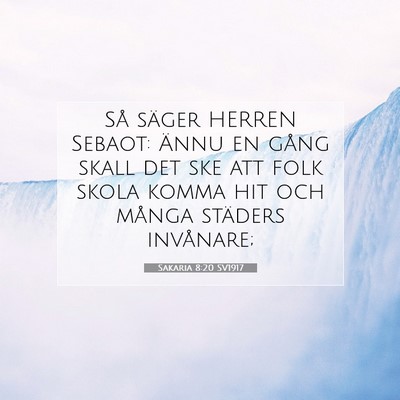 Sakaria 8:20 SV1917 Bild av bibelvers