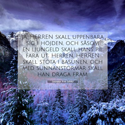 Sakaria 9:14 SV1917 Bild av bibelvers