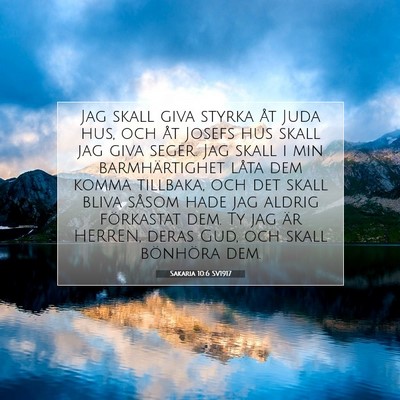 Sakaria 10:6 SV1917 Bild av bibelvers