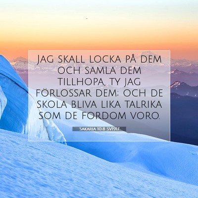 Sakaria 10:8 SV1917 Bild av bibelvers