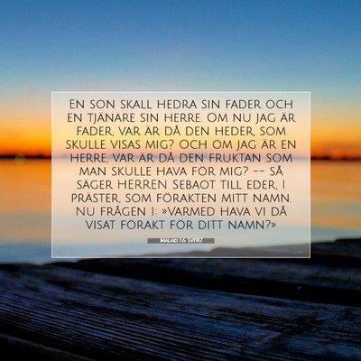 Malaki 1:6 SV1917 Bild av bibelvers