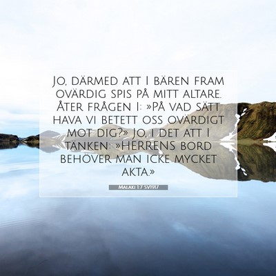 Malaki 1:7 SV1917 Bild av bibelvers