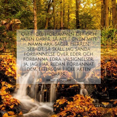 Malaki 2:2 SV1917 Bild av bibelvers